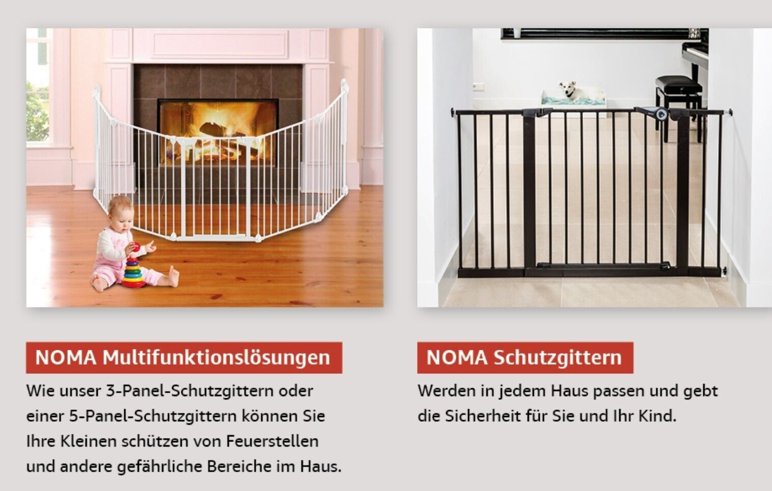 noma 31026 3 Panel Konfigurationsgitter, inklusiv Wandmontage, 84-321 cm, weiß