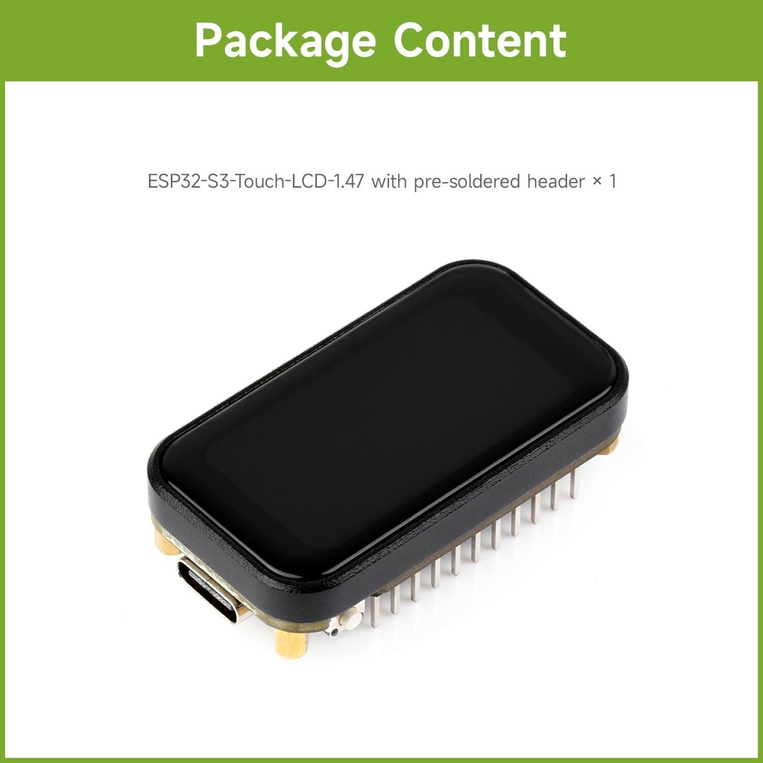 ESP32-S3 1.47 Zoll Touch Display Dev-Board 172x320 240MHz WiFi/BLE
