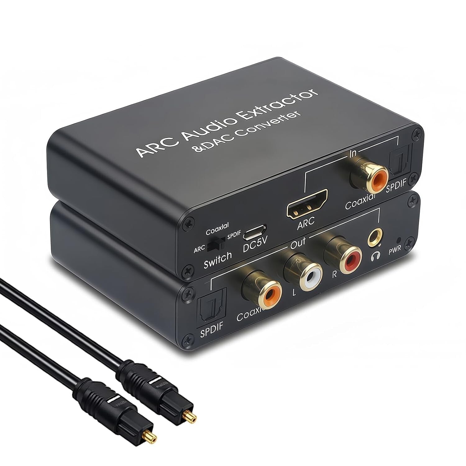 HDMI ARC Audio Extractor DAC 192kHz 5.1 Kanal SPDIF RCA 3.5mm