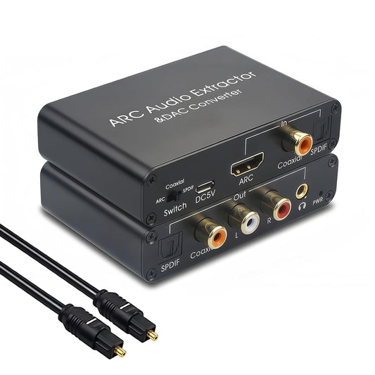 HDMI ARC Audio Extractor DAC 192kHz 5.1 Kanal SPDIF RCA 3.5mm