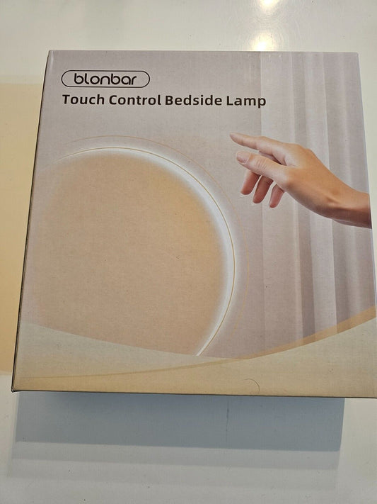 Nachttischlampe mit Wake Up Licht, 3 Stufige Helligkeit Touch Dimmbar, 2 Wecker,