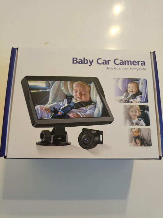 Baby Car Camera, 4.3" HD IR Night Vision Baby Car Mirror with 178° Wide View, IP