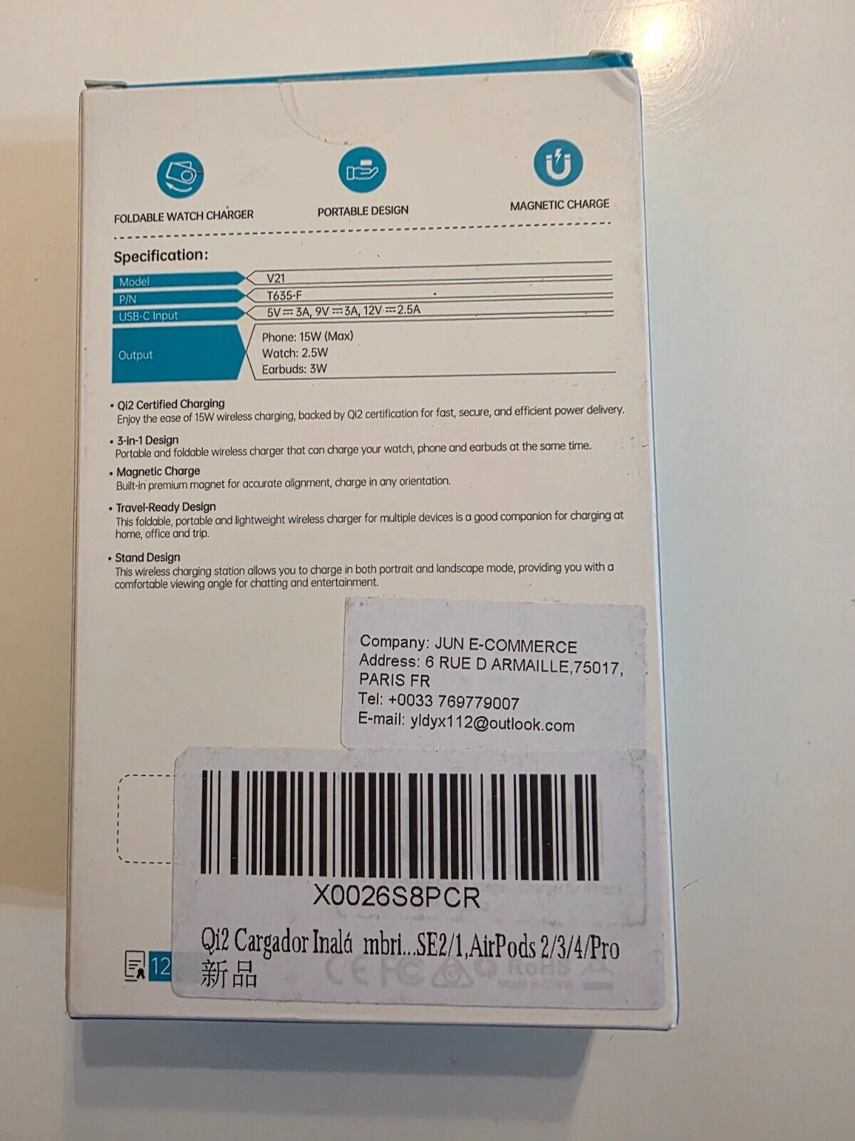 Qi2 3-in-1 Magnetische Ladestation - Für Apple iPhone, Watch & AirPods