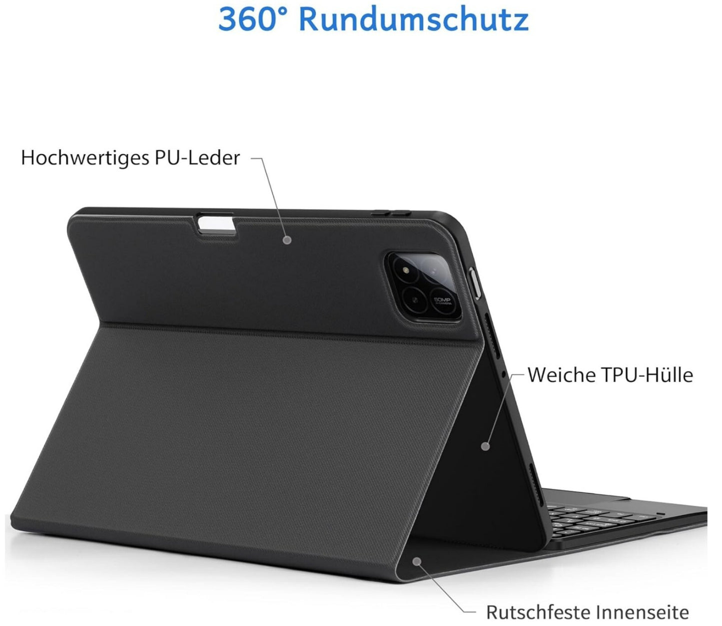 Tastatur Hülle für Xiaomi Mi Pad 7/7 Pro 11.2" 2025 QWERTZ Touchpad