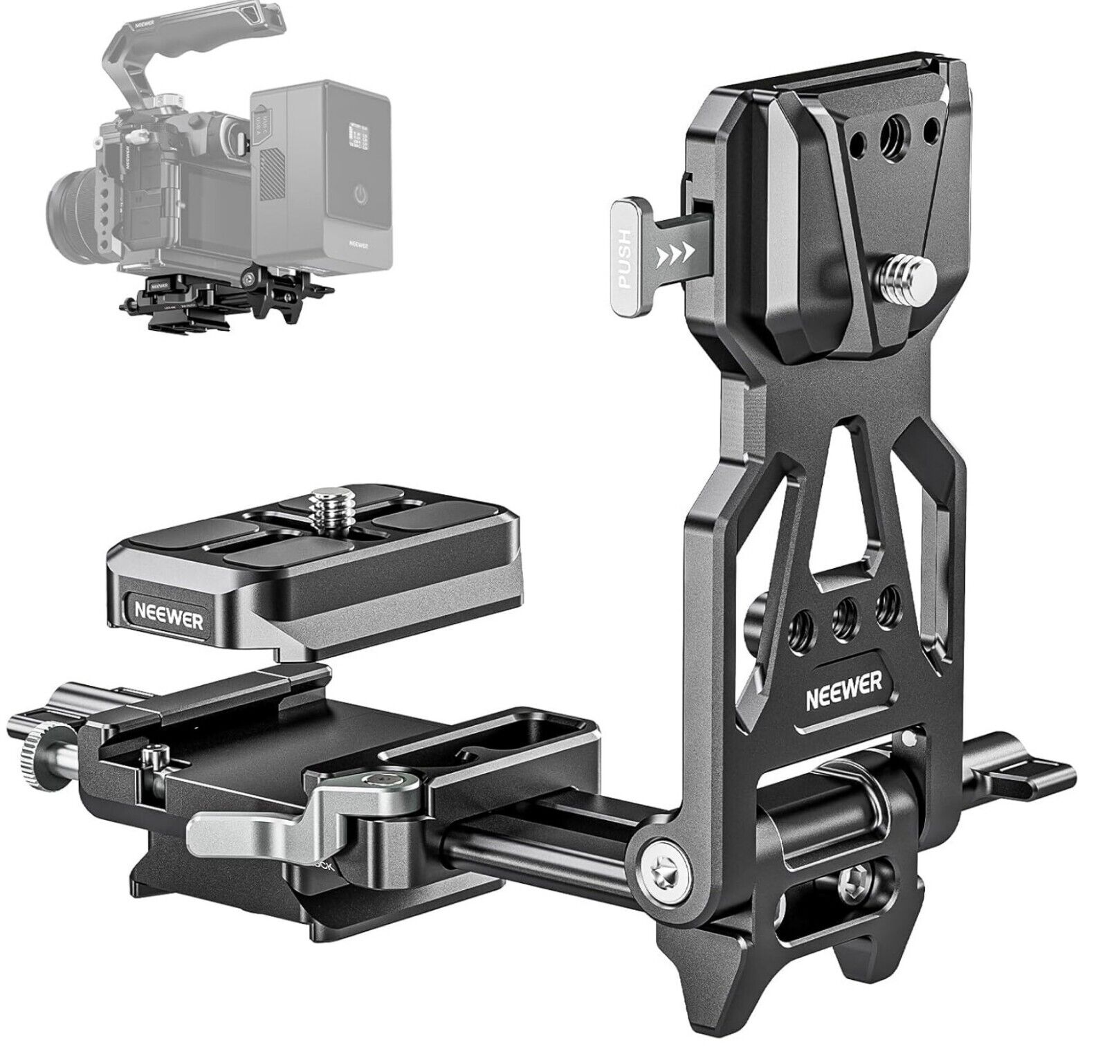 Faltbare V Mount Akkuplatte Arca Typ für DSLR Rig DJI RS4 RS3