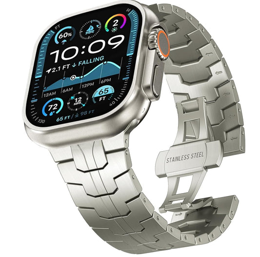 Armband Apple Watch Series 10 46mm Ultra 2 49mm Ersatzband Titan-Look