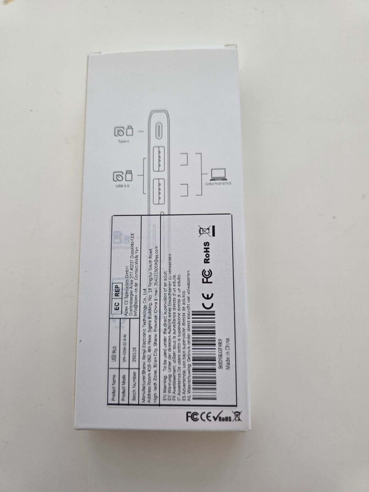 7-in-1 Surface Pro 11/10/9/X Hub 8K Thunderbolt 4K HDMI