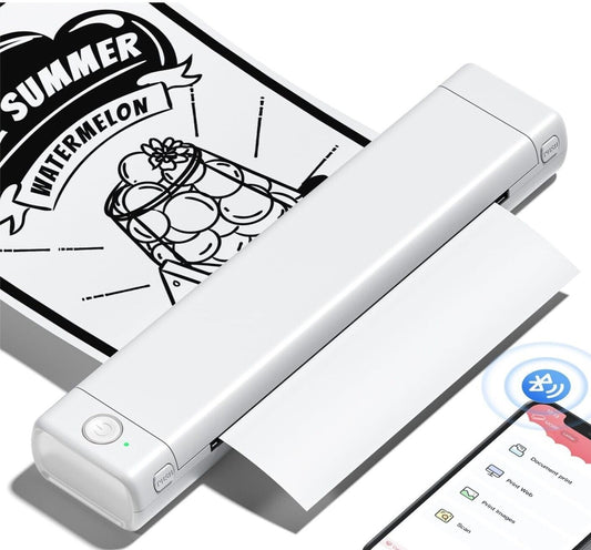 Phomemo M08F Mobiler Drucker A4 für Unterwegs Thermodrucker - Tragbarer Bluetoot