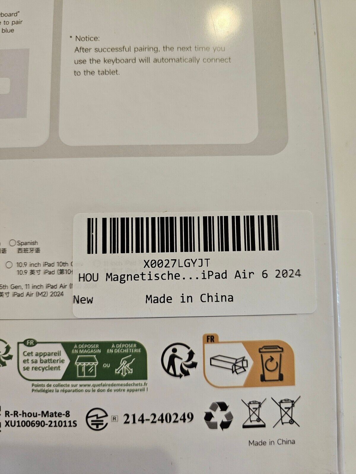 iPad Air 11 Zoll Case mit Tastatur, iPad Pro 11 (4./3./2./1. Gen) & iPad Air 5./