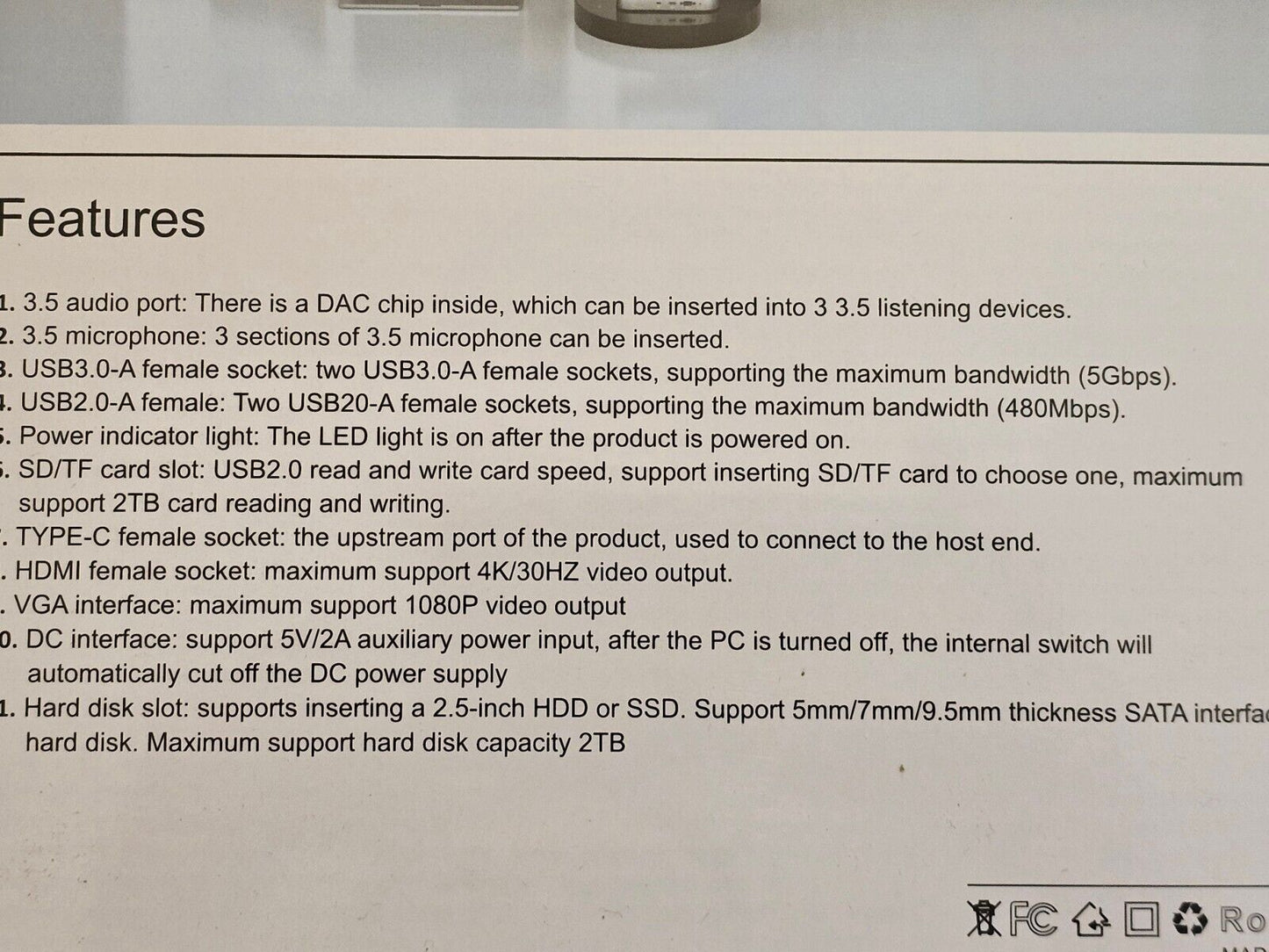 12-in-1 Typ C Hub mit Festplattengehäuse SD-/TF-Speicherkartenleser für Mac Mini