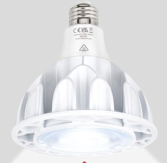 36W LED Pflanzenlampe - Vollspektrum, 6000K, Weiß
