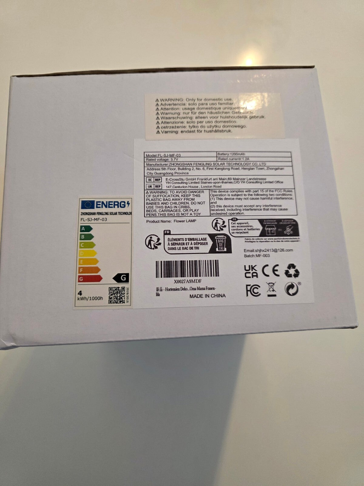 Hortensien Deko-Lampe – Kabellose Touch-Tischlampe Lila
