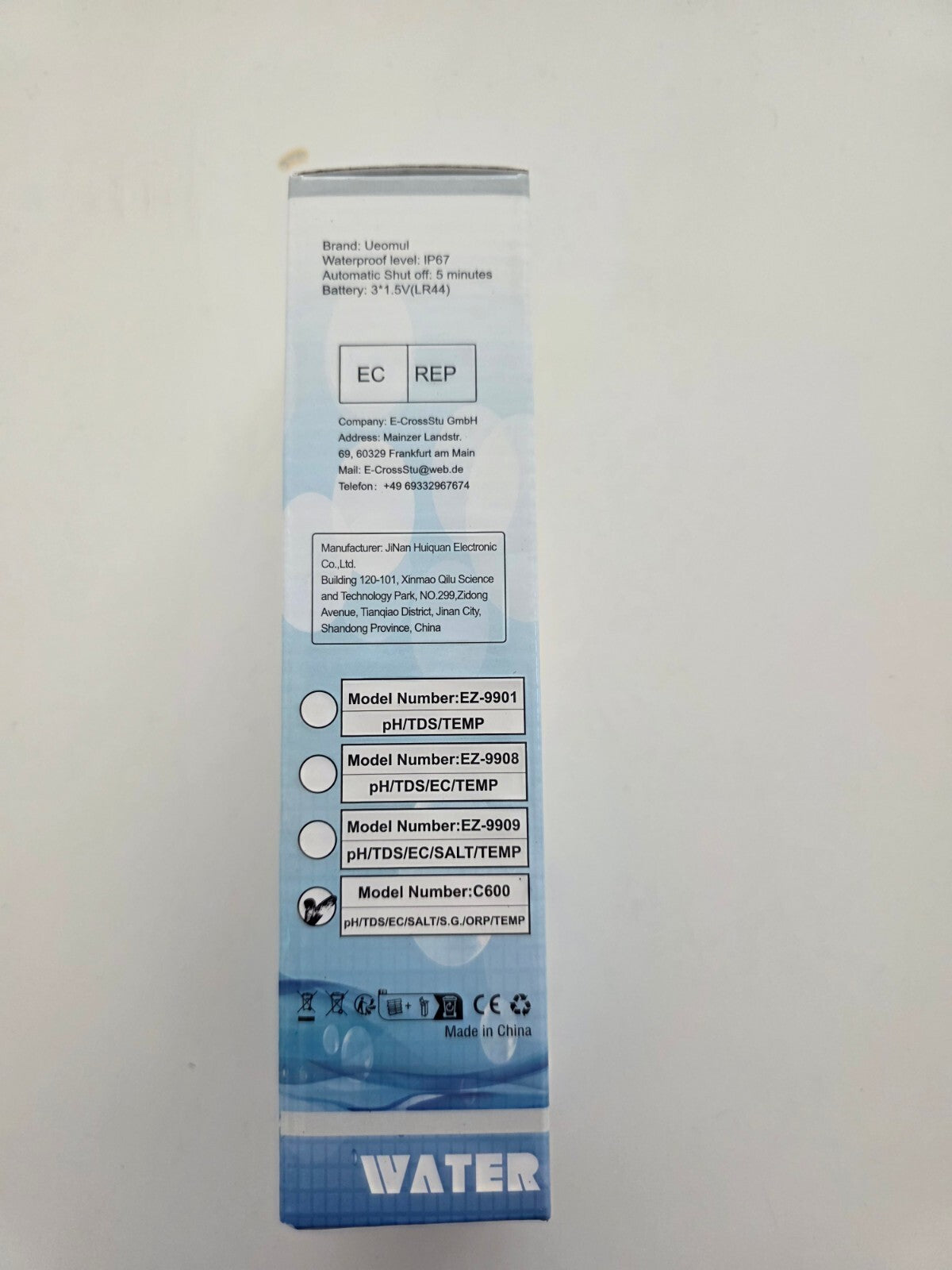 7-in-1 pH Messgerät TDS EC Salz ORP S.G Temp für Pool Aquarium