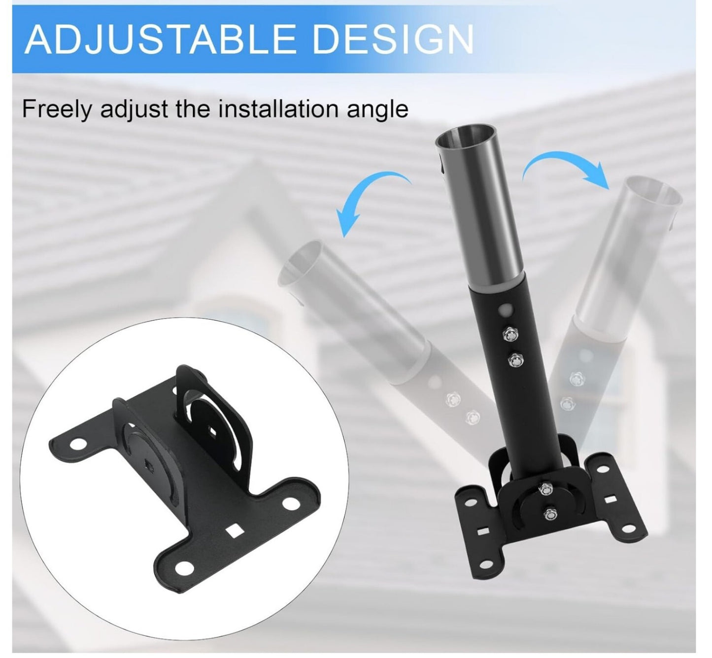 Starlink V2 Dachhalterung Pole Mount Adapter Schwarz