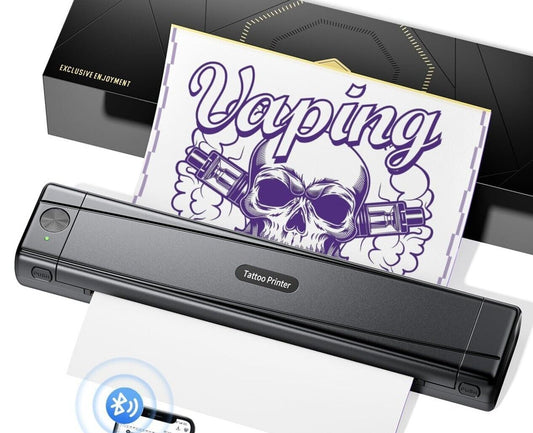 Tattoo Drucker Bluetooth, Tattoo Stencil Drucker, Schablone Drucker mit 10 Stück