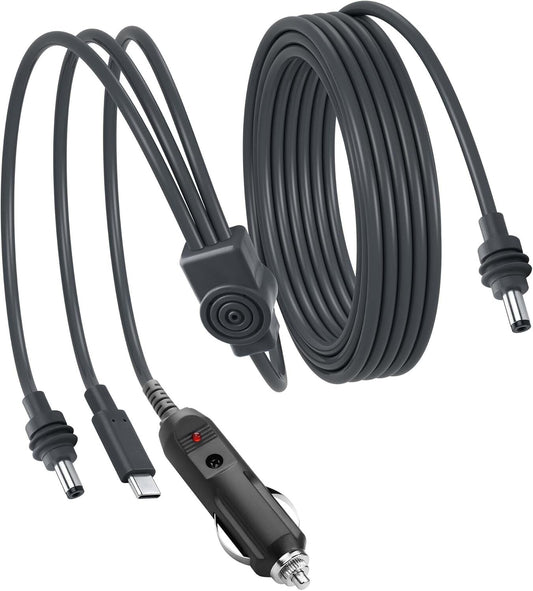 5m Starlink Mini 3-in-1 DC Stromkabel USB-C & Zigarettenanzünder IP68