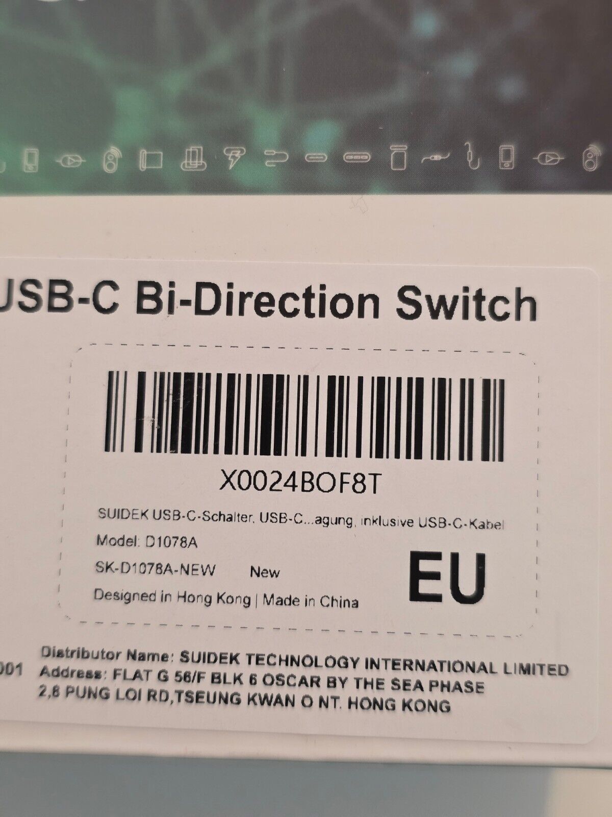 USB C Switch 8K@60Hz 100W PD Bidirektional