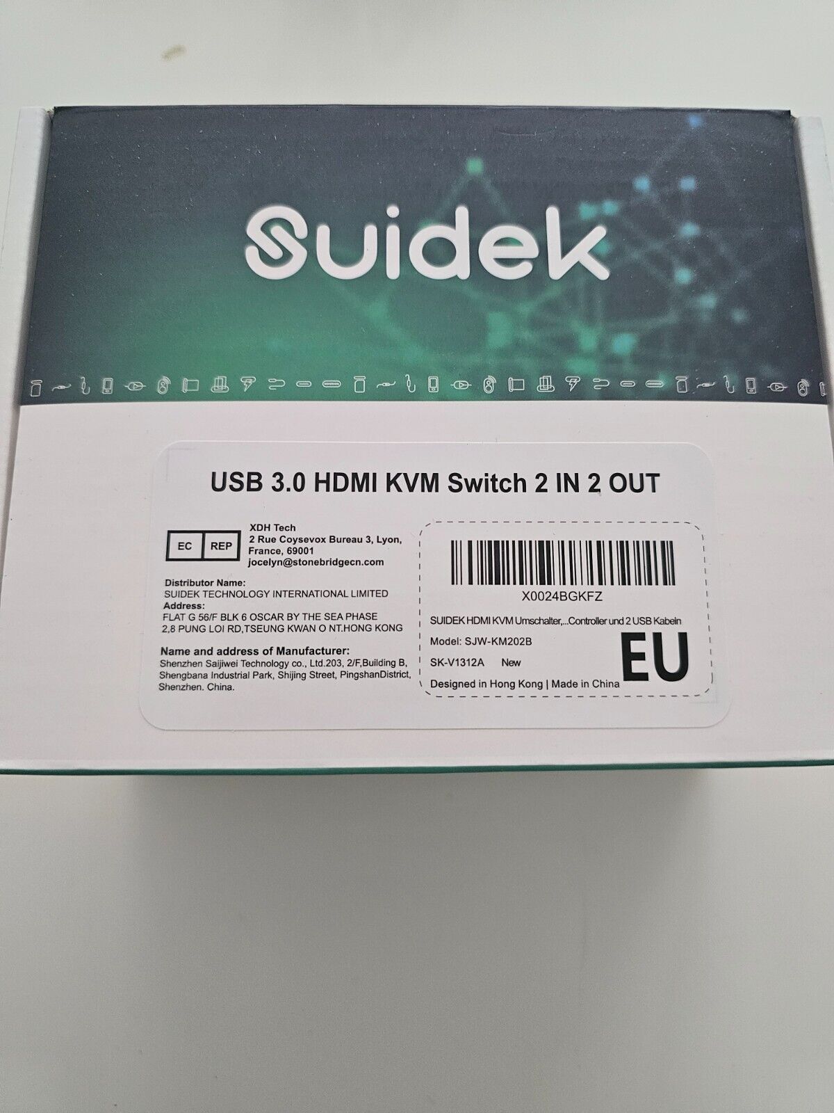 HDMI KVM Switch 2 Monitore 2 Computer, Dual Monitor KVM USB Switcher 4K@60Hz, HD