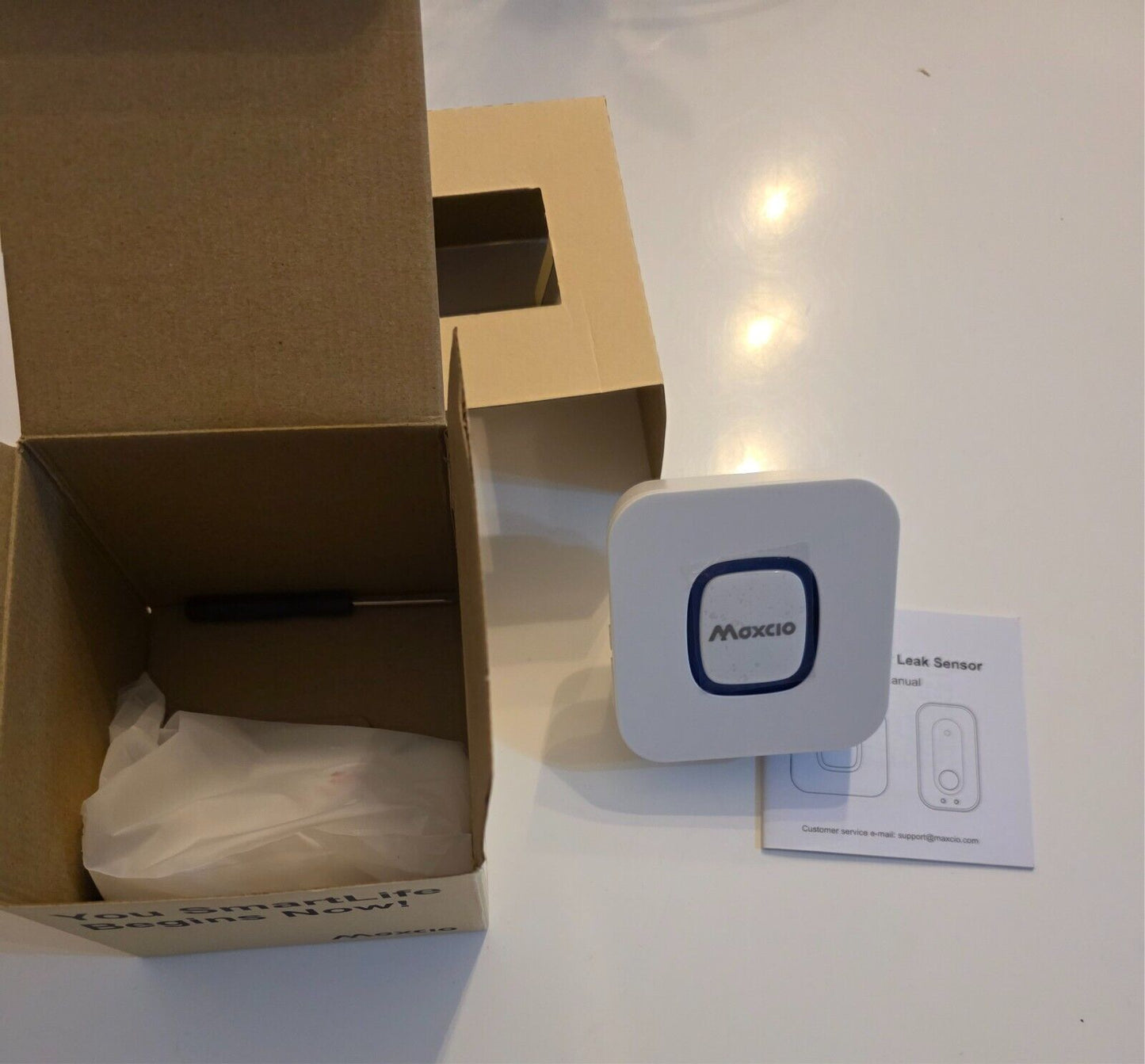 Wassermelder WLAN Bausatz, intelligenter Wassersensor für Keller, Badezimmer und