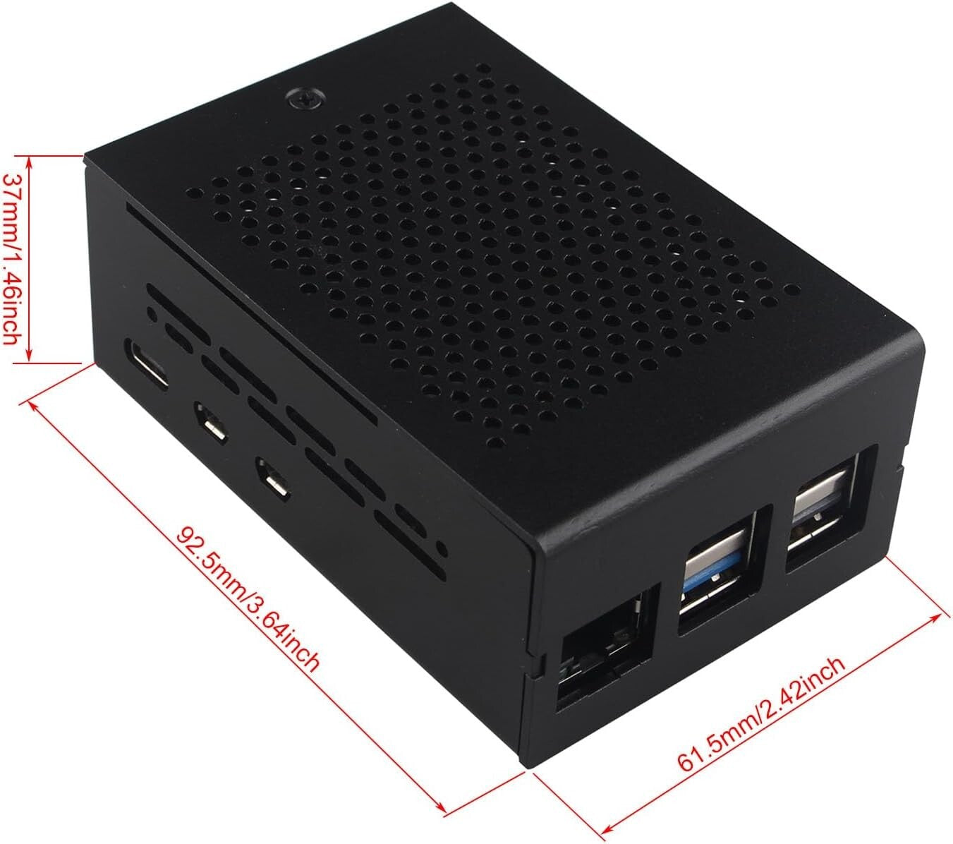 ZC502 Aluminium Gehäuse für Raspberry Pi 5 kompatibel mit PCIe NVMe WiFi7