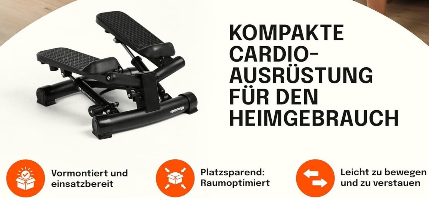 Stepper für Zuhause mit Power Ropes 120 kg, Twist Mini Steppermit Verstellbarer