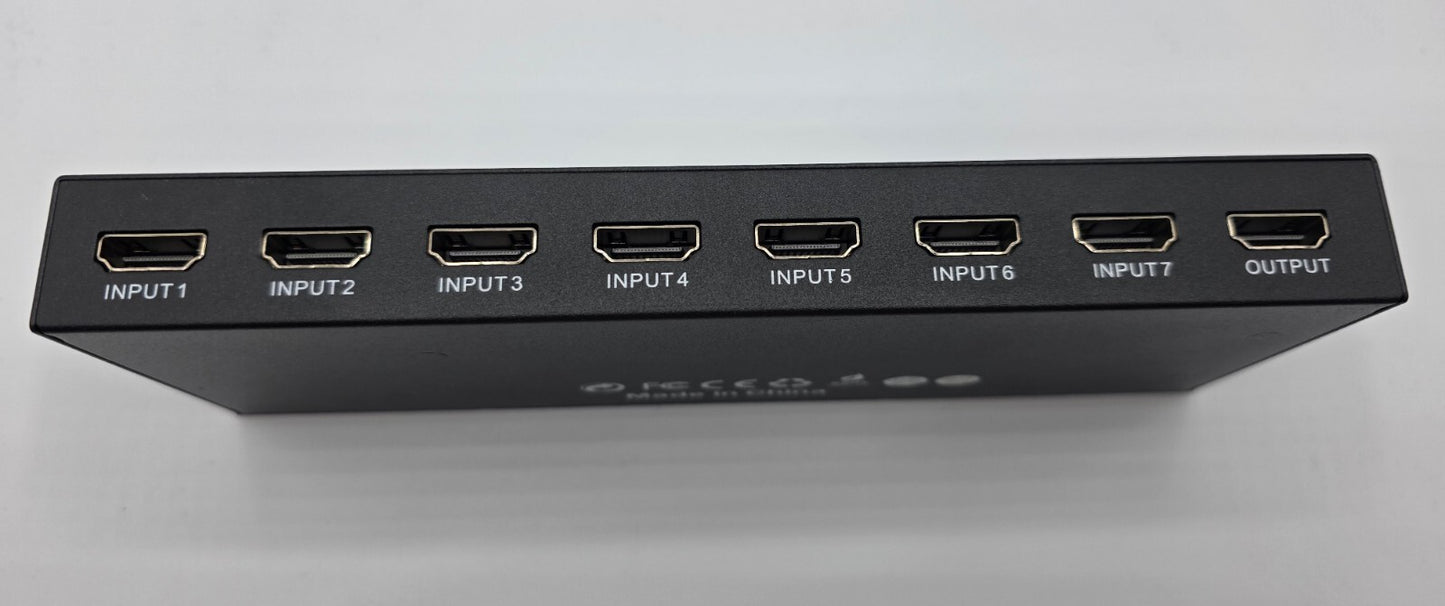 HDMI 2.0 Switch 7x1 4K@60Hz Dolby DTS HDR Fernbedienung  schwarz