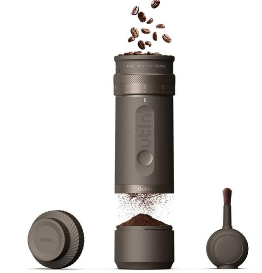 Tragbare Elektrische Kaffeemühle Kegelmahlwerk Tundra Brown