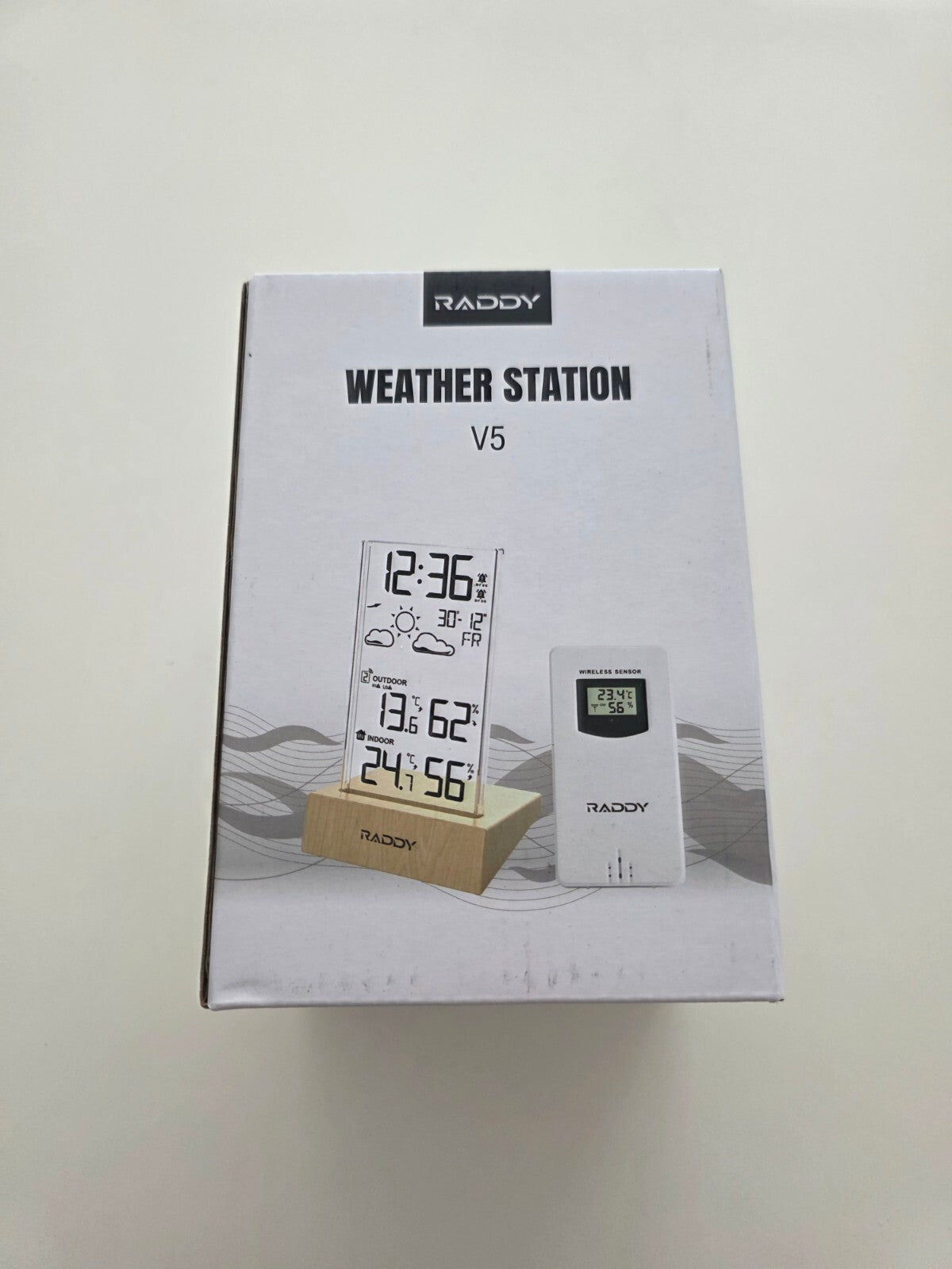 Funk-Wetterstation mit Außensensor 5.5” LCD Wettervorhersage