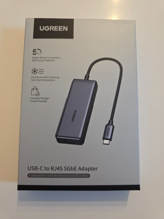 UGREEN 5Gbps USB C LAN Adapter Ethernet Adapter 5000Mbps RJ45 Netzwerkadapter ko