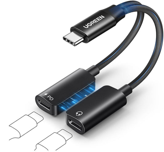 UGREEN Magnetischer USB-C Kopfhörer Adapter 60W Schnellladung iPhone 16 Samsung