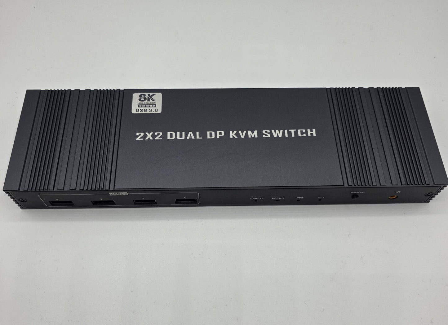 8K Dual DP KVM-Switch 8K@60Hz 4K@120/144Hz 1080P@165Hz 2 PCs 2 Monitore USB 3.0