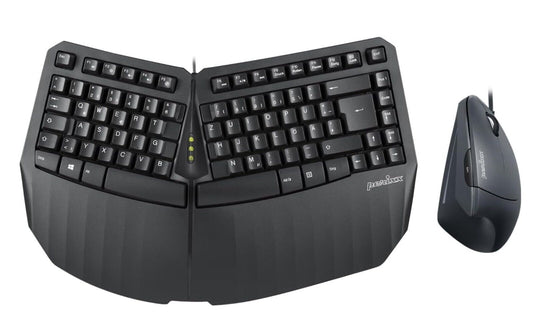 Kabelgebundene Ergonomische Kompaktastatur und Vertikale Maus mit geteiltem Layo