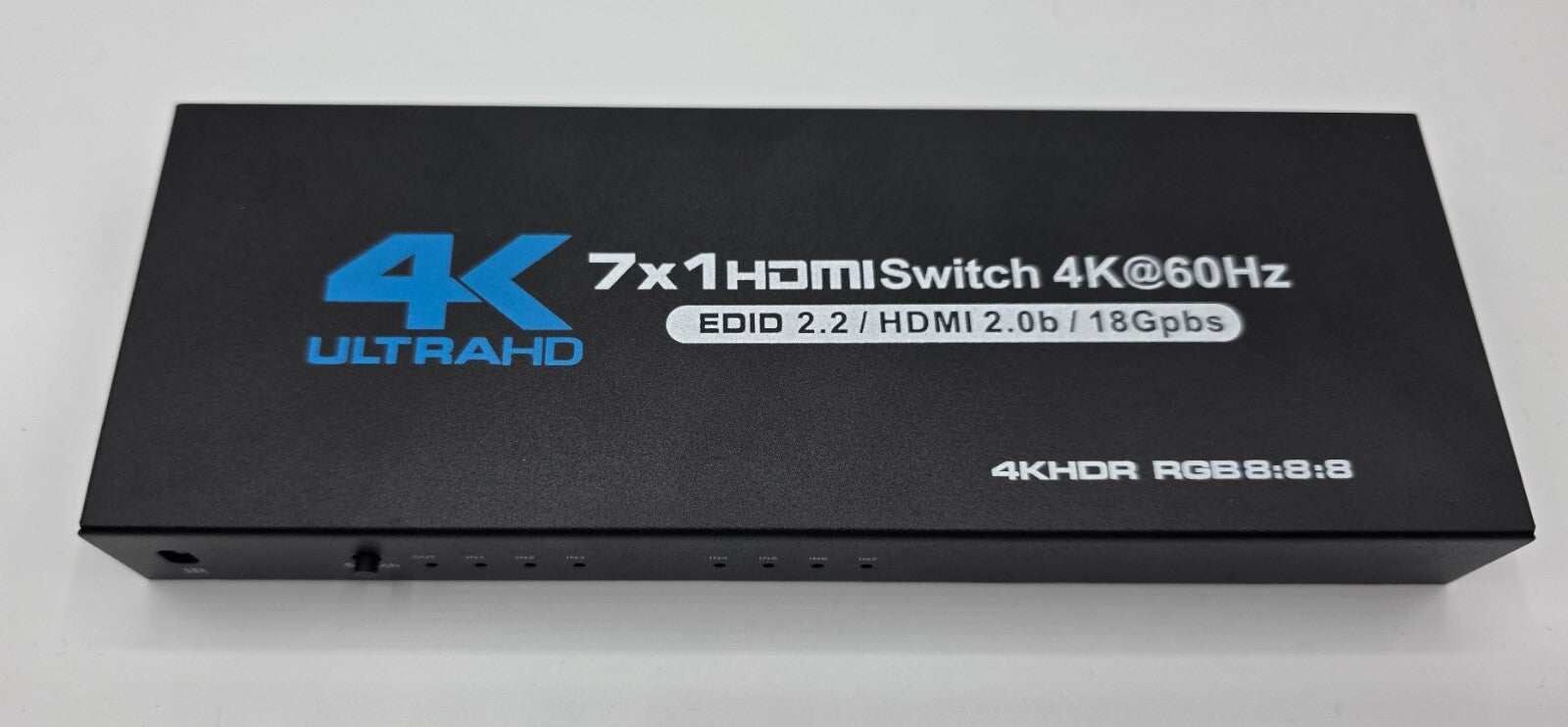 HDMI 2.0 Switch 7x1 4K@60Hz Dolby DTS HDR Fernbedienung  schwarz