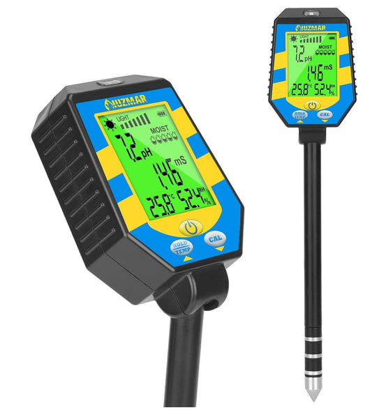 6-in-1 Bodenfeuchtigkeitsmessgerät pH EC Licht Temperatur Garten