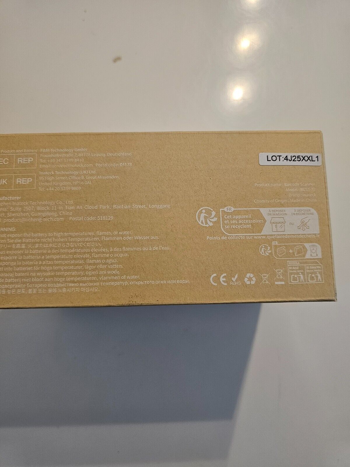 Barcode Scanner 2D Bluetooth, Kabellose QR Code Scanner, Wireless Handscanner mi