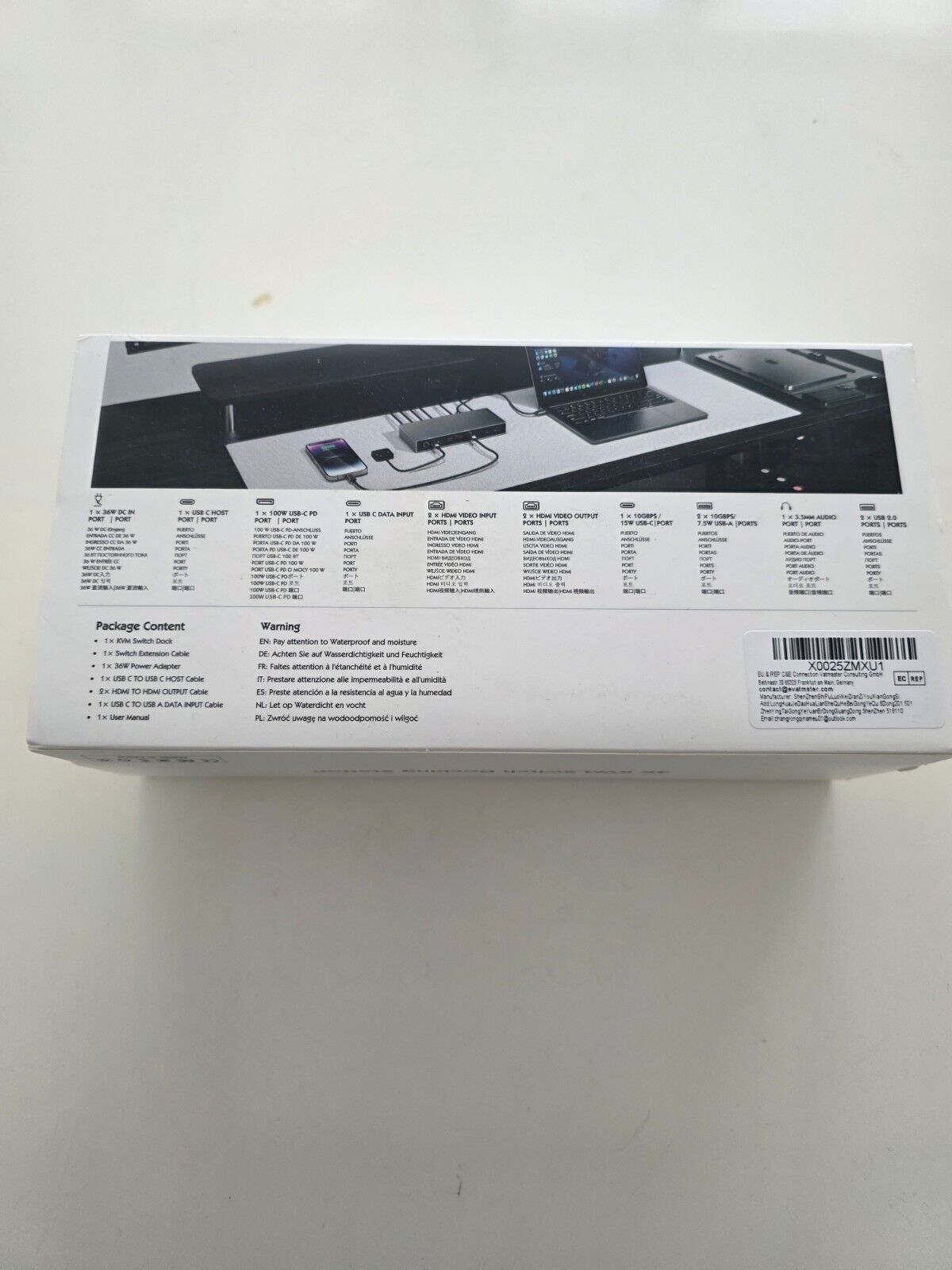KVM Switch 4K Dual-Monitor USB-C Dock für 2 PCs
