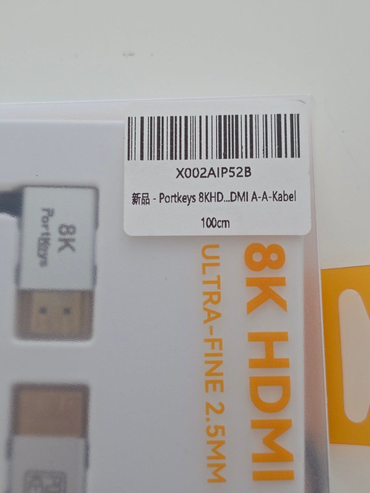 8K HDMI 2.1 Kabel 1m Ultradünn 2,5mm 48Gbps 8K@60Hz
