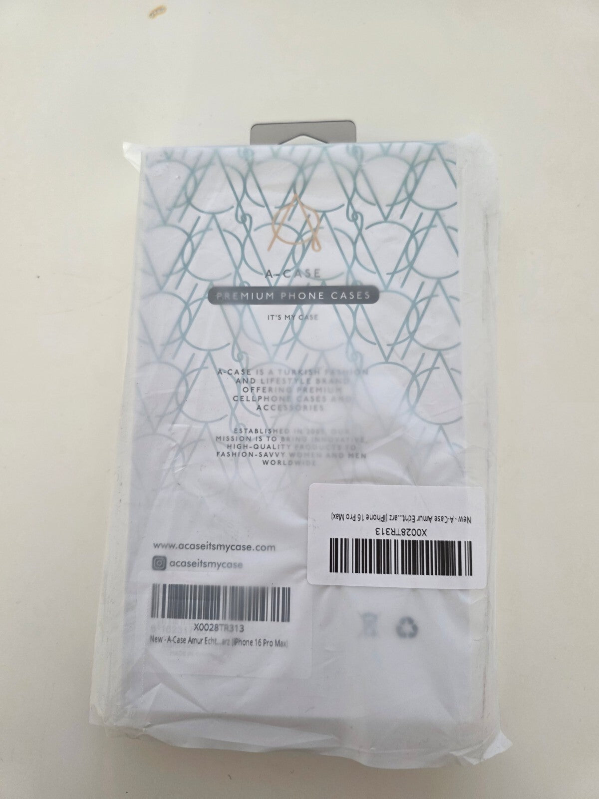 Echtleder Schutzhülle iPhone 16 Pro Max Magsafe Schwarz