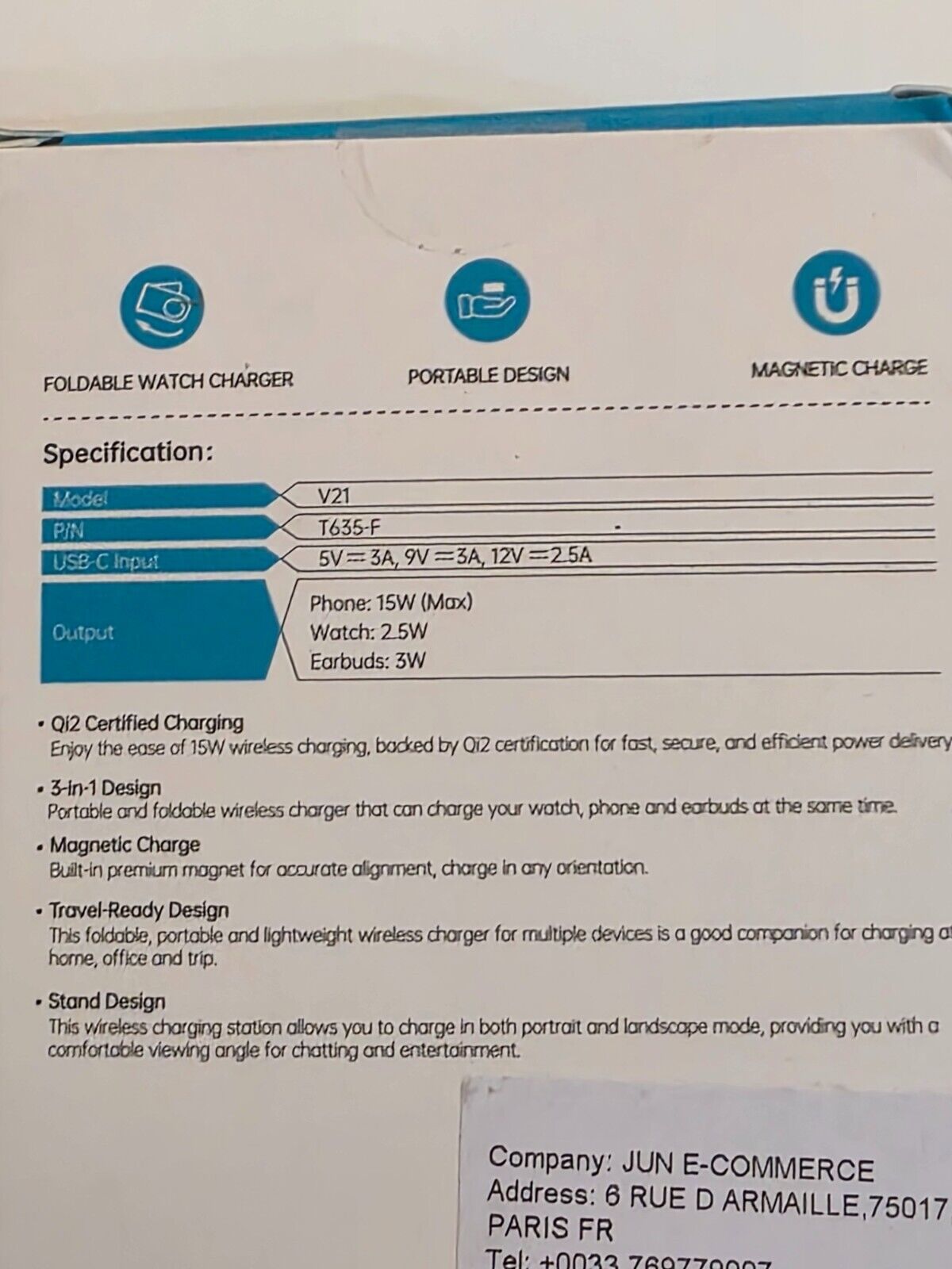 Qi2 3-in-1 Magnetische Ladestation - Für Apple iPhone, Watch & AirPods