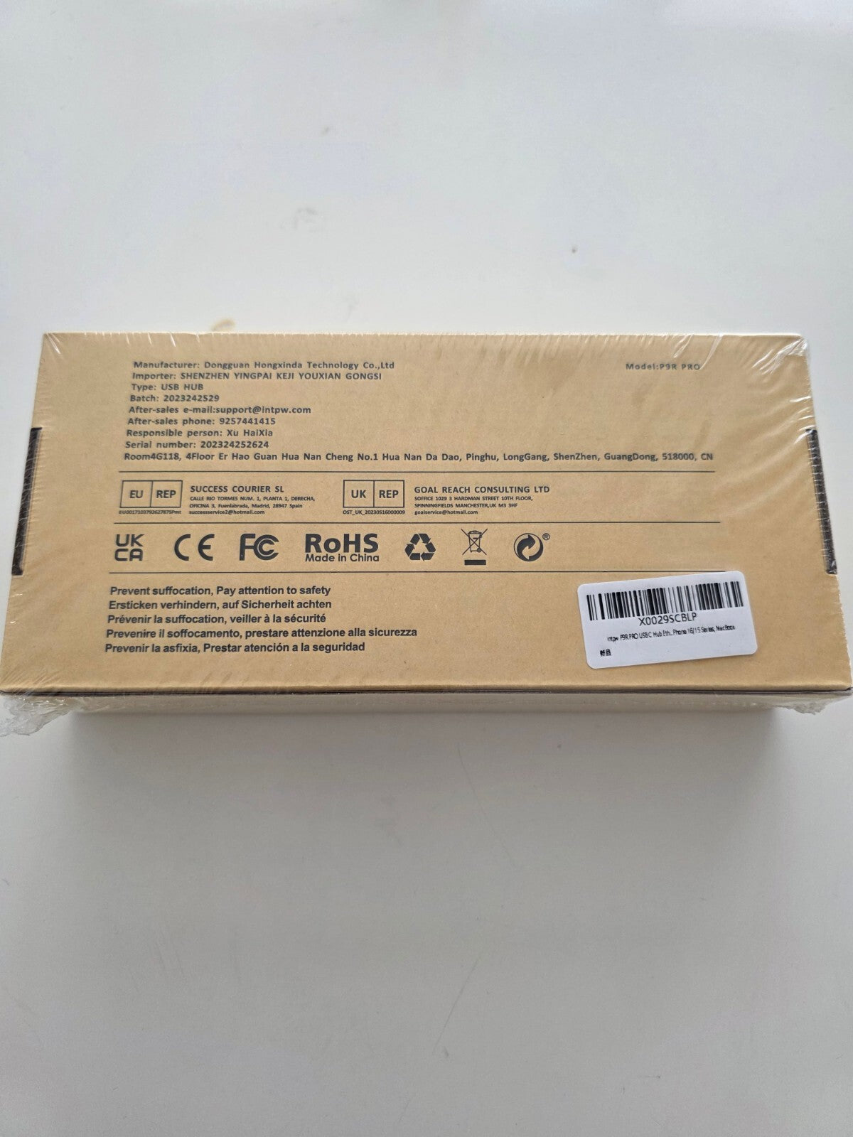 10-in-1 USB-C Hub 4K@60Hz HDMI 100W PD Ethernet SD/TF Schwarz