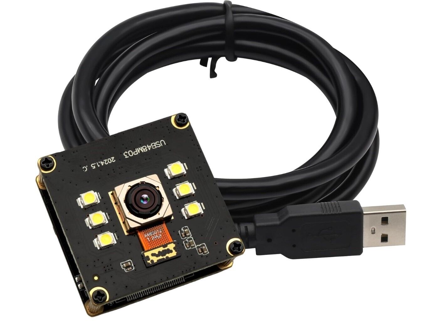 48MP Autofokus USB Kameramodul mit Licht, USB Webcam Board Nachtsichtkamer