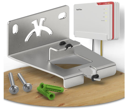 Fritzbox 5690 Pro Wandhalterung Edelstahl Made in Germany