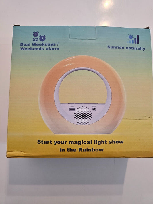 Tageslichtwecker, App-Steuerung, Bluetooth Lautsprecher, Sonnenaufgang & Sonnenu