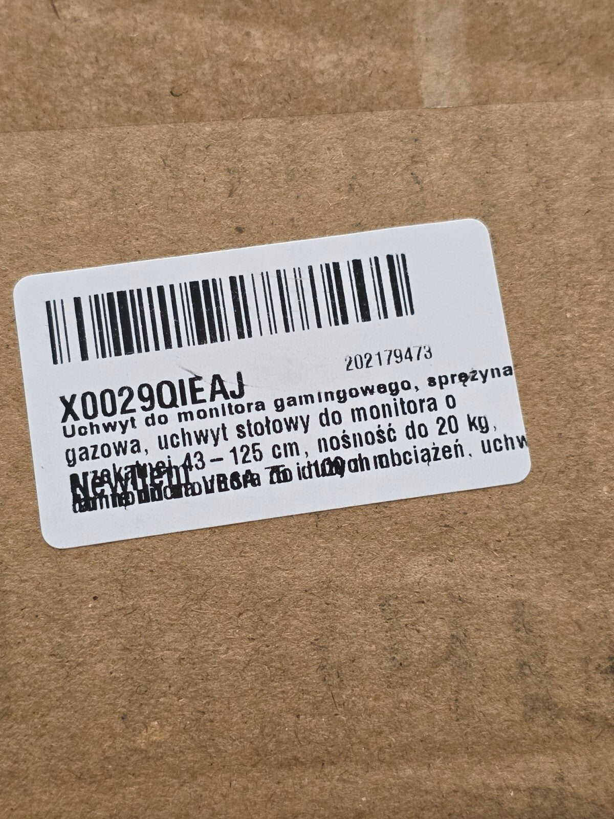 Gaming Monitor Halterung 17-49" Gasfeder VESA 75/100mm 20kg
