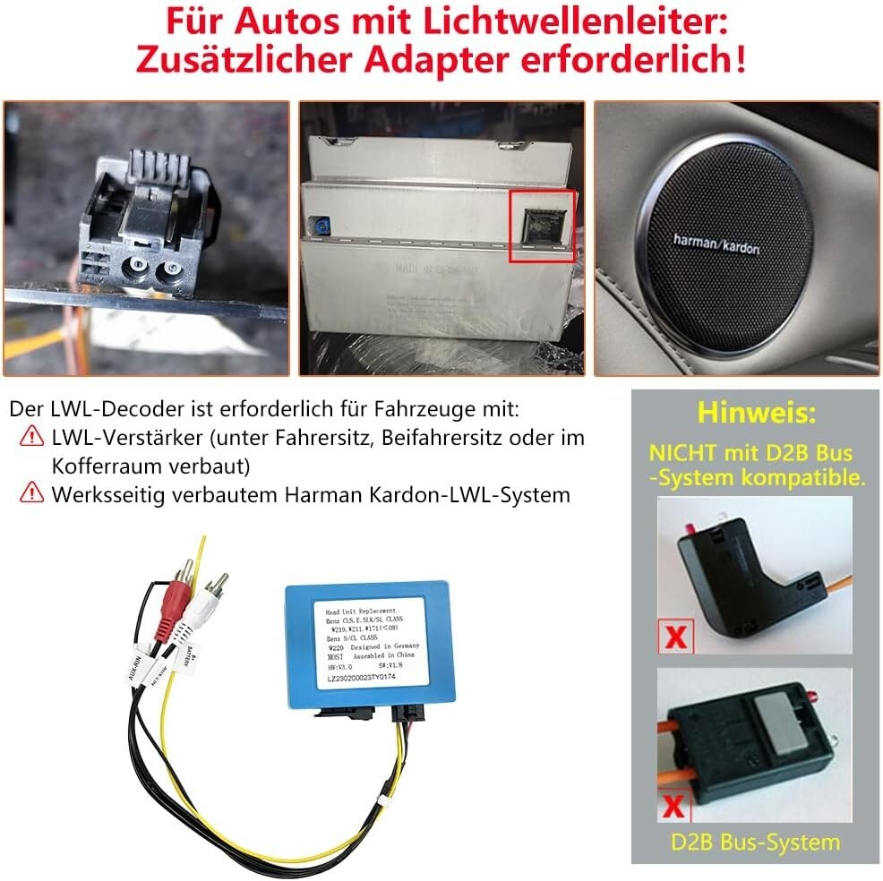 Android 13 Autoradio 8" für Mercedes E-Klasse W211 CLS W219 CarPlay