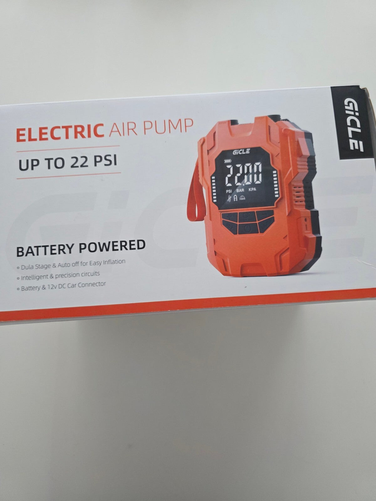 Elektrische SUP Pumpe 22PSI Akku 12V Auto-Off für Paddleboard Kajak