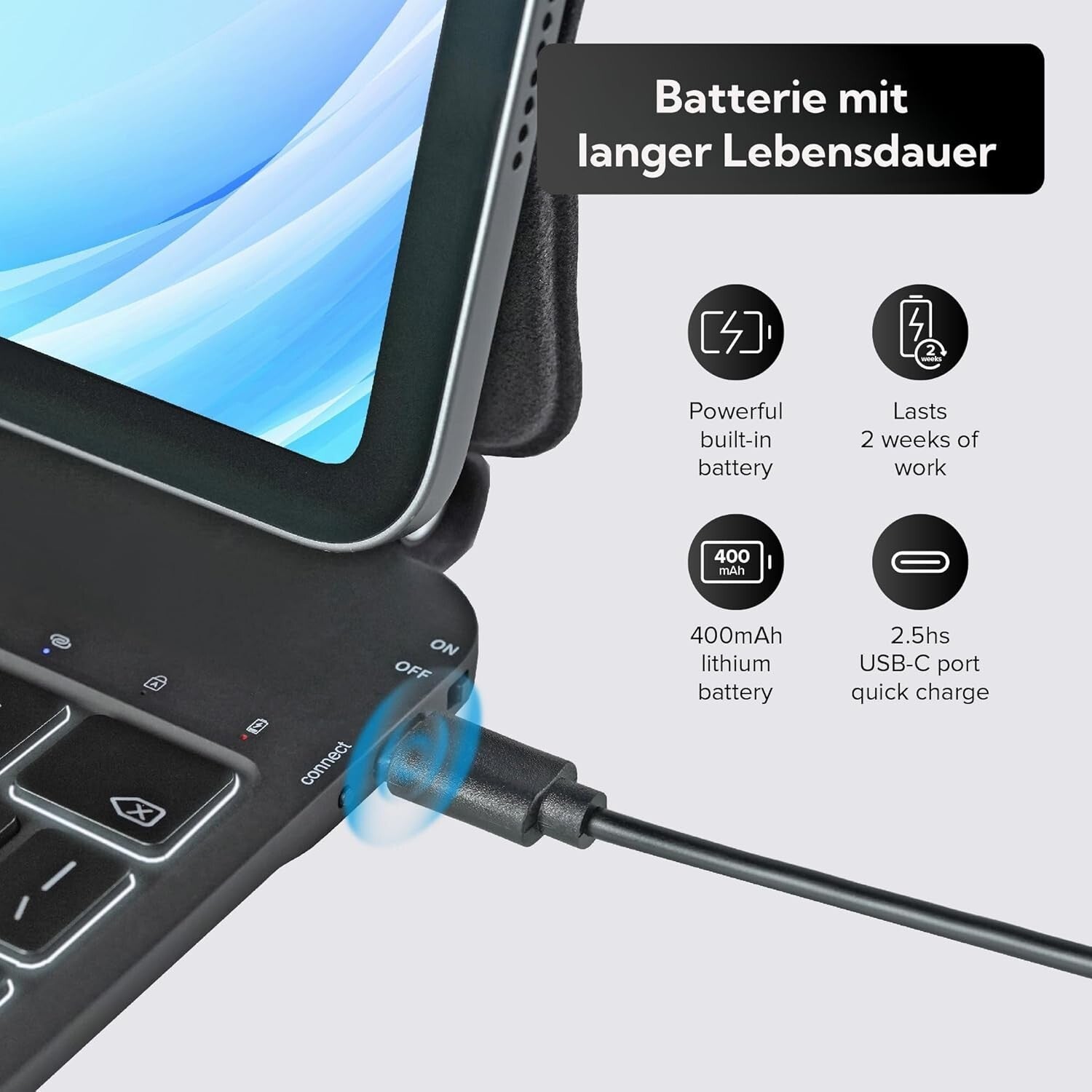 Magic Keyboard Case für iPad Pro 12,9" & Air 13" QWERTZ Schwarz