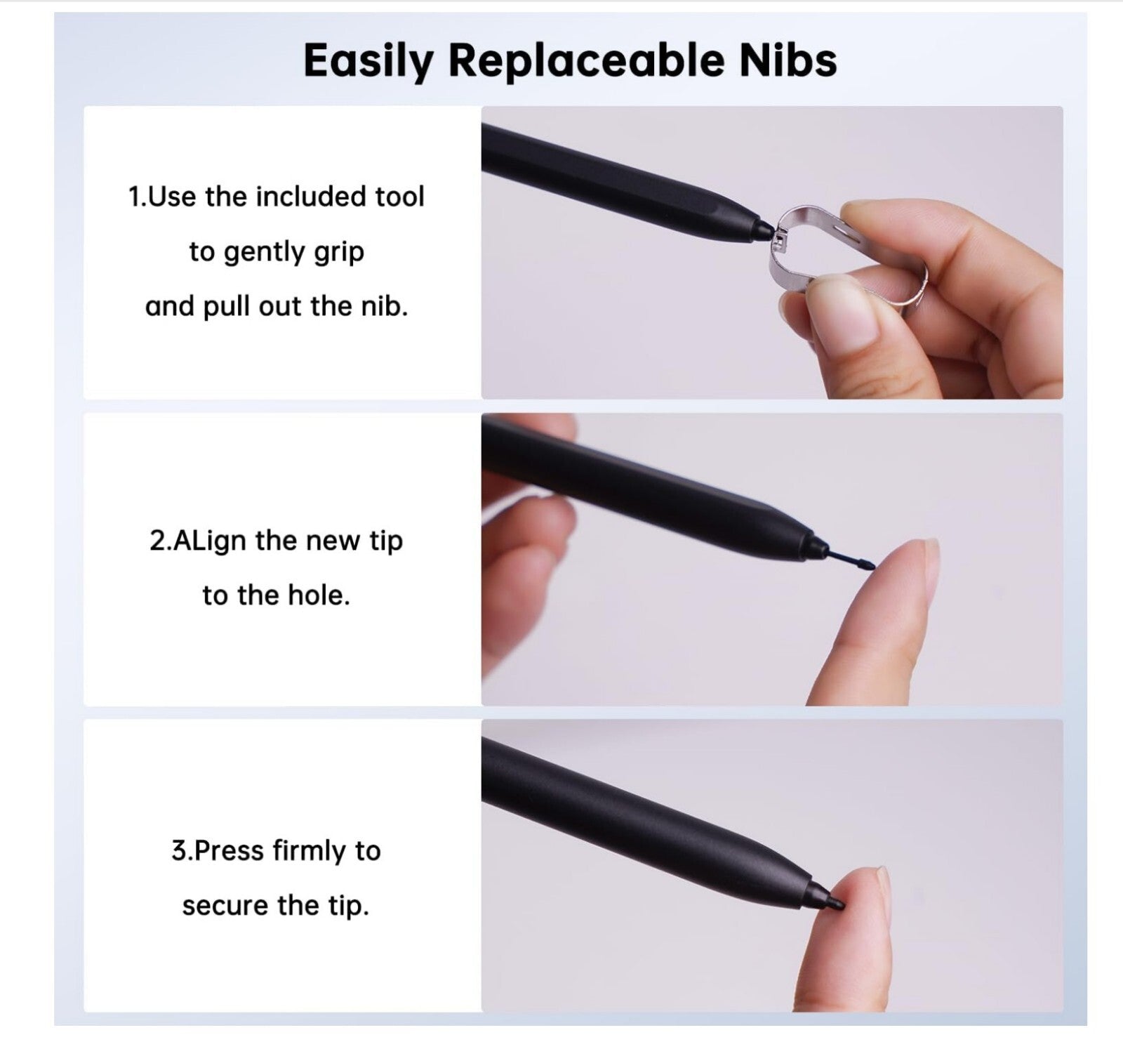 S Pen Ersatz für Galaxy Tab S9 Stift 4096 Druckstufen Magnetisch Schwarz