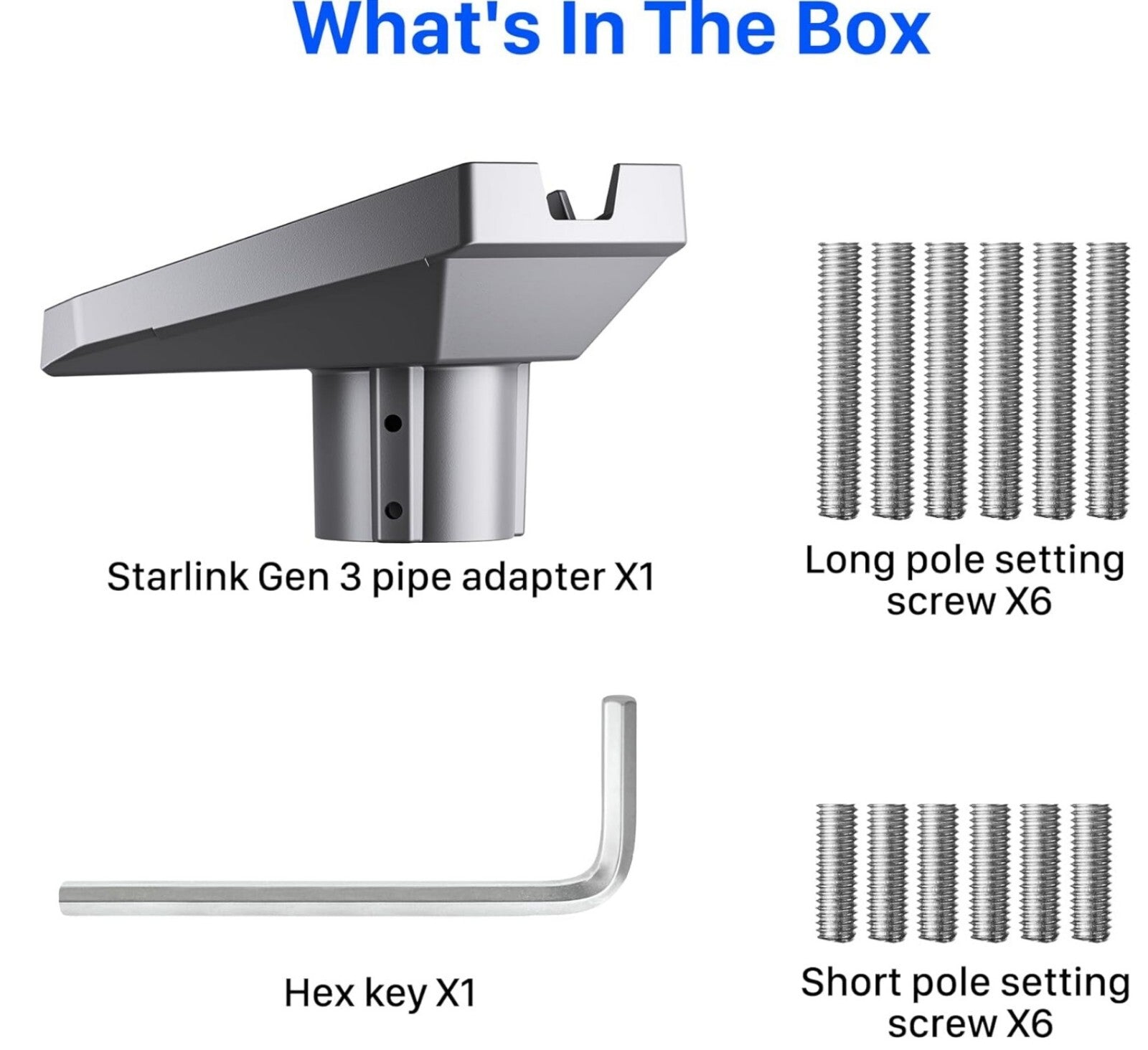 Starlink Gen 3 Rohradapter 20-44mm Pfahlhalter Kompatibel V3 Dish
