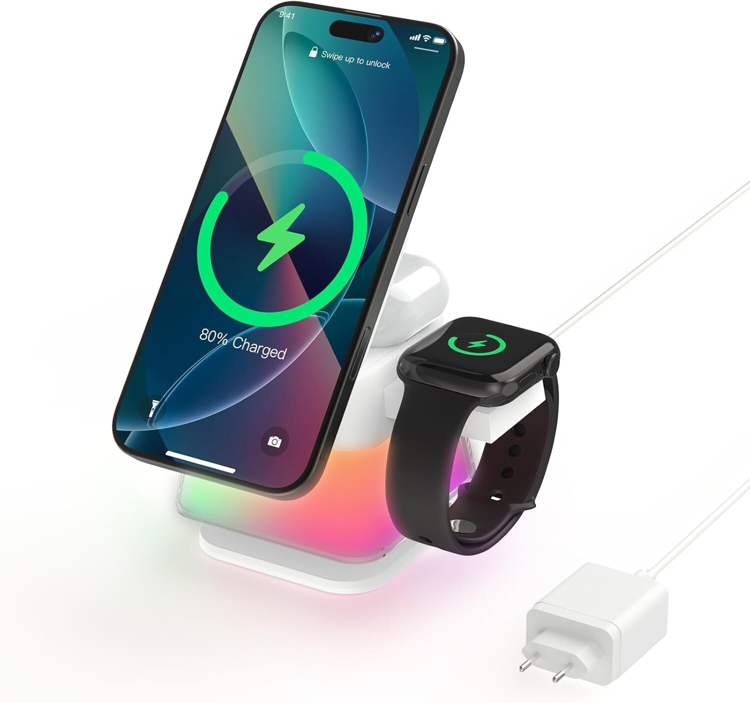 Wireless Charger 15W für iPhone Watch AirPods